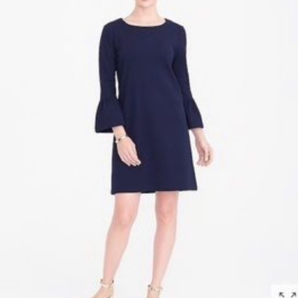 J. Crew Navy Long Sleeve Dress